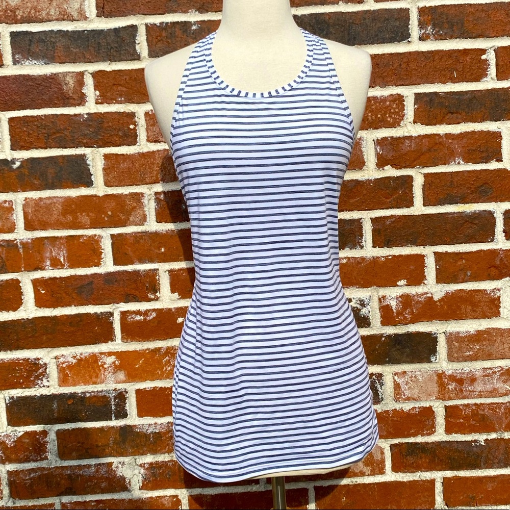 4for $20 Athleta XS white with black stripe athletic tank